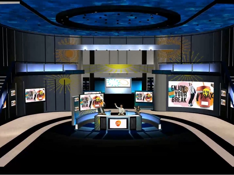 Studio Virtuel 3D Vmix ADC blender TV GSK green key mur vert analoy way virtual brussels captation vidéo summer academy séance plénière